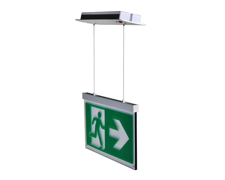 LE2916-B Aluminium Cord Suspended Ceiling Mounted Exit Signs