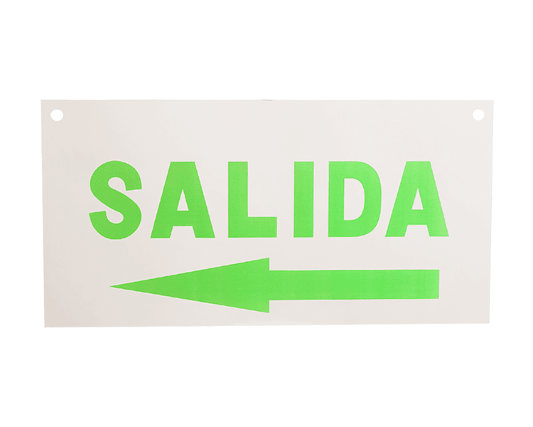 Exit Sign Acrylic Panel SALIDA