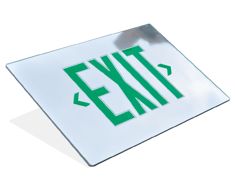 Mirror Emergency Exit Sign Panel