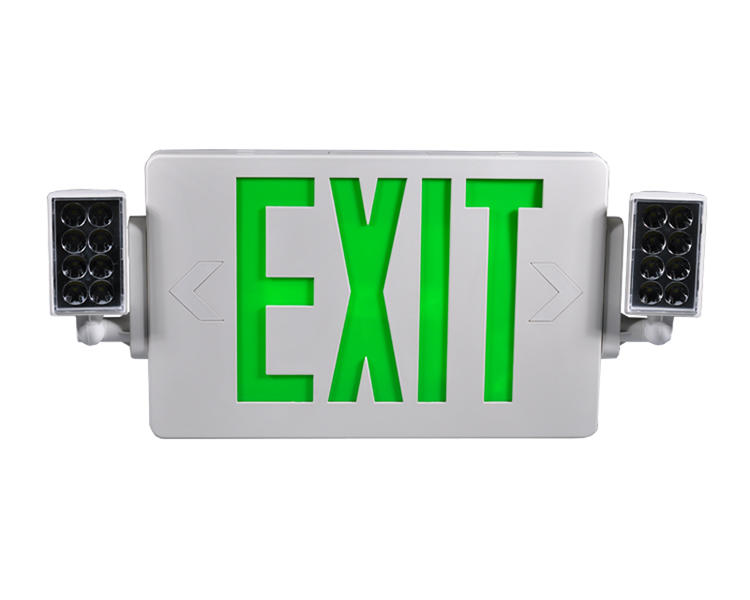 JLECD2GW-Green Emergency Fire Exit Lights with LED Heads