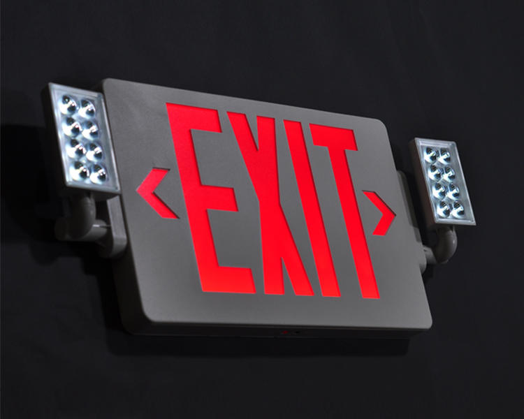 JLECD2RW-Emergency Fire Exit Lights with Red Letters