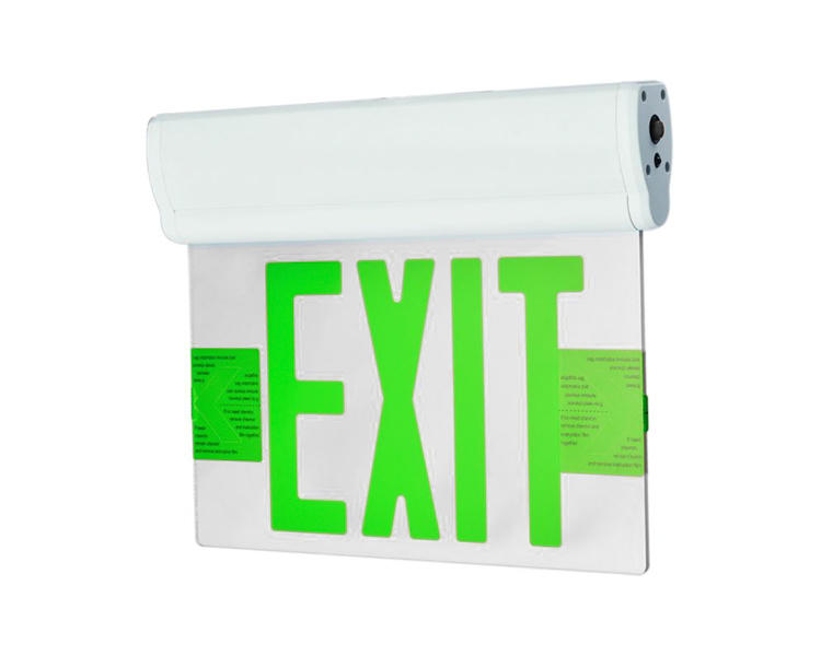 JELCEX1GM-Single Face Plastic Housing Emergency Exit Sign With Silver Mylar